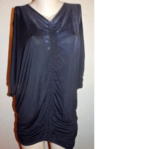 Black  Long Bat Wing Tunic Size L